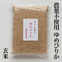 無農薬ゆめぴりか玄米1kg